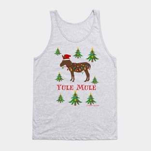 Yule Mule and Christmas Trees Holiday Graphic Tank Top